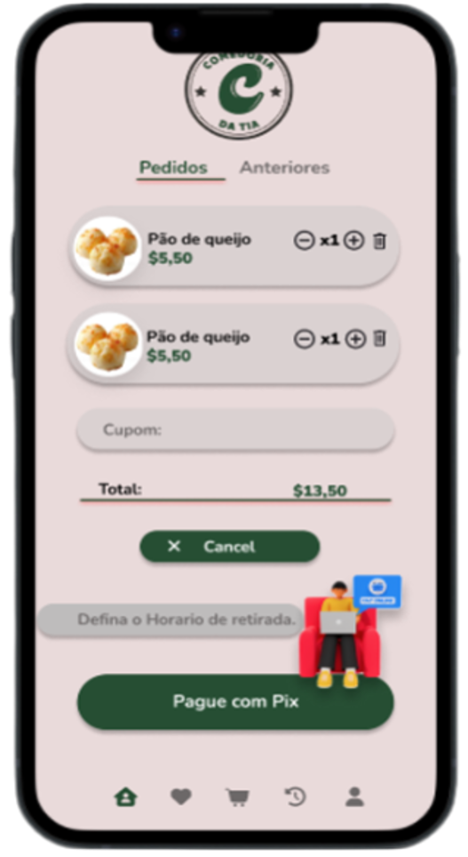 imagem lista de pedidos mobile