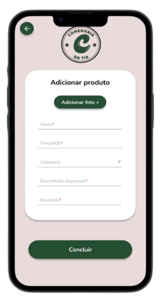 imagem adicionar produtos mobile